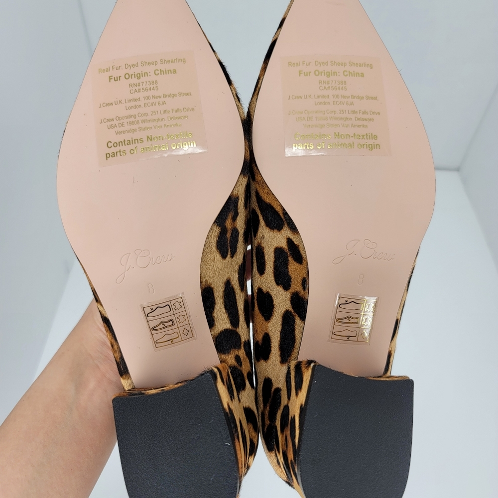 BNIB J.Crew Pointed Block Heel Pumps in Calf Hair - Picture 9 of 10